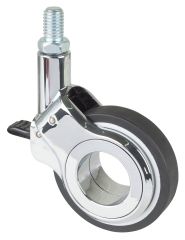 Design-Lenkrolle mit Feststeller F381.061, Produkttyp: Lenkrollen mit Feststeller, Ø Rad:  60 mm, Tragkraft: 50 kg, Befestigung: Gewindestift