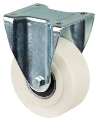 Schwerlastrolle L610.B16.150, Produkttyp: Bockrollen, Befestigung: Anschraubplatte, Ø Schraubloch: 11 mm, Material/Art des Radkörpers: Polyamid gegossen, Material der Lauffläche: Polyamid gegossen, Lager: Kugellager, Ø Rad:  150 mm, Tragkraft: 1000 kg