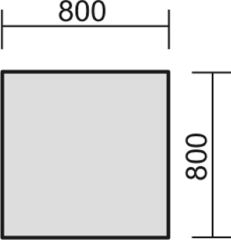 Schreibtisch hhenverstellbar, 800x800x680-800, Ahorn/Silber