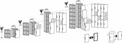 Eckabschlussregal mit Standfen, als Anstellregal verwendbar, 400x400x752, Wei