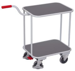 Griffroller mit 2 Ladeflächen, RAL 7035