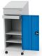 Flgeltrenschrank 105 mit Rolluntersatz  125 mm und Pultaufsatz, Tiefe 500 mm, 2 x hhenverstellbare Fachbden, 1 x Schublade