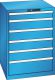 Schubladenschrank 6 Schubladen 717x725x1000 RAL 5012 Lista 36x36E 14.415.010