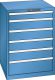 Schubladenschrank 6 Schubladen 717x725x1000 RAL 5019 Lista 36x36E 14.415.040
