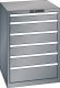 Schubladenschrank 6 Schubladen 717x725x1000 NCS S 4502-B Lista 36x36E 14.415.080