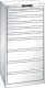Schubladenschrank 10 Schubladen 717x725x1450 RAL 9010 Lista 36x36E 78.313.110