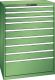 Schubladenschrank 9 Schubladen 1023x725x1450 RAL 6011 Lista 54x36E 78.307.030