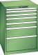 Schubladenschrank 7 Schubladen 717x725x1000 RAL 6011 Lista 36x36E 78.174.030