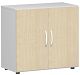 Flgeltrenschrank mit Standfen, inkl. Trdmpfer, nicht abschliebar, 800x420x752, Ahorn/Lichtgrau