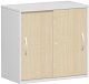 Schiebetrenschrank Oberboden 25 mm, mit Standfen, abschliebar, 800x425x798, Ahorn/Lichtgrau