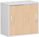 Schiebetrenschrank Oberboden 25 mm, mit Standfen, abschliebar, 800x425x798, Buche/Lichtgrau