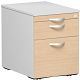 Rollcontainer Hngeregistratur und 1 Kunststoff-Schubfach, mit Utensilienschubfach, Metall-Rollschubfhrung, Zentralverriegelung, verdeckte Doppel-Lenkrollen, 438x600x565, Buche/Lichtgrau
