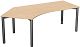 Schreibtisch 135 links feste Hhe, 2166x1130x720, Buche/Anthrazit