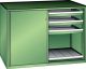 Schubladenschrank Schiebet�ren 1430x627x1020 RAL 6011 Lista 36x27E 79.429.030
