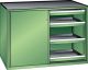Schubladenschrank Schiebet�ren 1430x627x1020 RAL 6011 Lista 36x27E 79.430.030