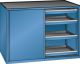 Schubladenschrank Schiebet�ren 1430x627x1020 RAL 5019 Lista 36x27E 79.430.040
