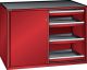 Schubladenschrank Schiebet�ren 1430x627x1020 RAL 3003 Lista 36x27E 79.430.070