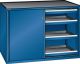 Schubladenschrank Schiebet�ren 1430x627x1020 RAL 5010 Lista 36x27E 79.430.090