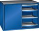 Schubladenschrank Schiebet�ren 1430x627x1020 RAL 5005 Lista 36x27E 79.430.100