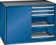 Schubladenschrank Schiebet�ren 1430x627x1020 RAL 5010 Lista 36x27E 79.434.090