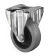 Bockrolle A210.A80.050, Produkttyp: Bockrollen, Material/Art des Radkörpers: Kunststoff, Material der Lauffläche: thermoplastischer Gummi grau, Lager: Gleitlager, Ø Rad:  50 mm, Tragkraft: 35 kg, Befestigung: Anschraubplatte, Ø Schraubloch: 5.3 mm