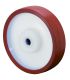 Polyurethanrad B28.200, Produkttyp: Rder, Material/Art des Radkrpers: Kunststoff, Material der Laufflche: Polyurethan rot 98 +/-4 Shore A, Lager: Edelstahl-Rollenlager,  Rad:  200 mm, Tragkraft: 750 kg