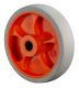 Gummirad B44.126.F002, Produkttyp: Rder, Material/Art des Radkrpers: Kunststoff orange, Material der Laufflche: thermoplastischer Gummi hellgrau, Lager: Rollenlager,  Rad:  125 mm, Tragkraft: 120 kg