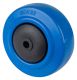 Gummirad B62.081, Produkttyp: Räder, Material/Art des Radkörpers: Kunststoff, Material der Lauffläche: Elastikgummi blau, Lager: Kugellager, Ø Rad:  80 mm, Tragkraft: 120 kg
