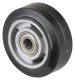 Gummirad B80.100, Produkttyp: Räder, Material/Art des Radkörpers: Aluminium, Material der Lauffläche: Elastikgummi schwarz, Lager: Kugellager, Ø Rad:  100 mm, Tragkraft: 150 kg