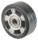 Gummirad B80.125, Produkttyp: Räder, Material/Art des Radkörpers: Aluminium, Material der Lauffläche: Elastikgummi schwarz, Lager: Kugellager, Ø Rad:  125 mm, Tragkraft: 220 kg