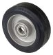 Gummirad B80.127, Produkttyp: Räder, Material/Art des Radkörpers: Aluminium, Material der Lauffläche: Elastikgummi schwarz, Lager: Kugellager, Ø Rad:  125 mm, Tragkraft: 180 kg