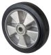 Gummirad B80.250, Produkttyp: Räder, Material/Art des Radkörpers: Aluminium, Material der Lauffläche: Elastikgummi schwarz, Lager: Kugellager, Ø Rad:  250 mm, Tragkraft: 600 kg