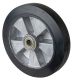 Gummirad B80.251, Produkttyp: Räder, Material/Art des Radkörpers: Aluminium, Material der Lauffläche: Elastikgummi schwarz, Lager: Kugellager, Ø Rad:  250 mm, Tragkraft: 550 kg