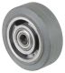 Gummirad B83.100, Produkttyp: Räder, Material/Art des Radkörpers: Aluminium, Material der Lauffläche: Elastikgummi grau, Lager: Kugellager, Ø Rad:  100 mm, Tragkraft: 150 kg