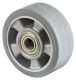Gummirad B83.125, Produkttyp: Räder, Material/Art des Radkörpers: Aluminium, Material der Lauffläche: Elastikgummi grau, Lager: Kugellager, Ø Rad:  125 mm, Tragkraft: 220 kg