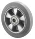 Gummirad B83.200, Produkttyp: Räder, Material/Art des Radkörpers: Aluminium, Material der Lauffläche: Elastikgummi grau, Lager: Kugellager, Ø Rad:  200 mm, Tragkraft: 450 kg