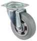 Transportrolle L410.B83.160, Produkttyp: Bockrollen, Befestigung: Anschraubplatte, Ø Schraubloch: 12 mm, Material/Art des Radkörpers: Aluminium, Material der Lauffläche: Elastikgummi grau, Lager: Kugellager, Ø Rad:  160 mm, Tragkraft: 300 kg