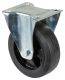 Transportrolle L410.B60.160, Produkttyp: Bockrollen, Befestigung: Anschraubplatte, Ø Schraubloch: 11 mm, Material/Art des Radkörpers: Kunststoff, Material der Lauffläche: Elastikgummi schwarz, Lager: Rollenlager, Ø Rad:  160 mm, Tragkraft: 250 kg