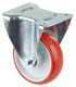 Transportrolle LB510.B31.100, Produkttyp: Bockrollen, Befestigung: Anschraubplatte, Ø Schraubloch: 11 mm, Material/Art des Radkörpers: Kunststoff, Material der Lauffläche: Polyurethan rot 98 +/-4 Shore A, Lager: Rollenlager, Ø Rad:  100 mm, Tragkraft: 140