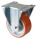 Transportrolle LSS410.C10.125, Produkttyp: Bockrollen, Befestigung: Anschraubplatte, Ø Schraubloch: 11 mm, Material/Art des Radkörpers: Guss, Material der Lauffläche: Prothane® Guss-Polyurethan 95 +/-3 Shore A, Lager: Kugellager, Ø Rad:  125 mm, Tragkraft